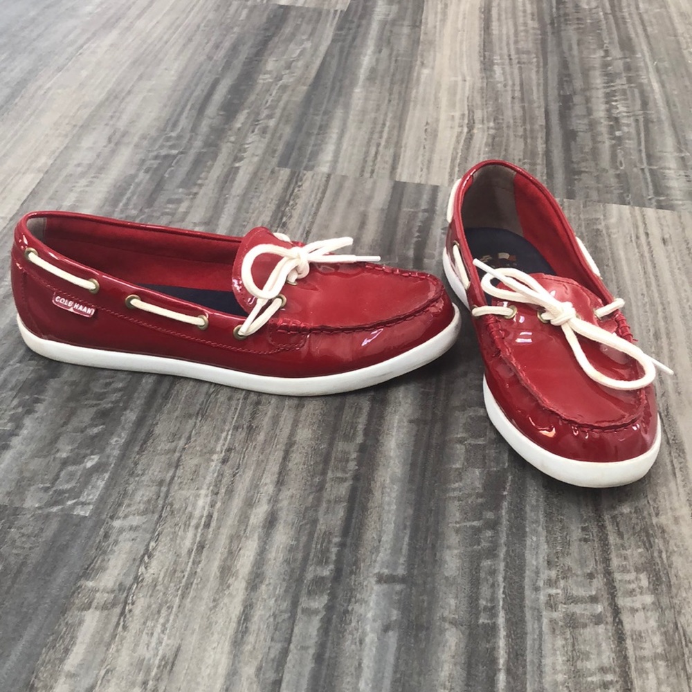 Cole Haan red patent shoes 9